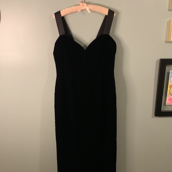 Vintage Eugene Alexander Velvet Gown w/ Satin Staps WMNS Sz 14 - Picture 2 of 5